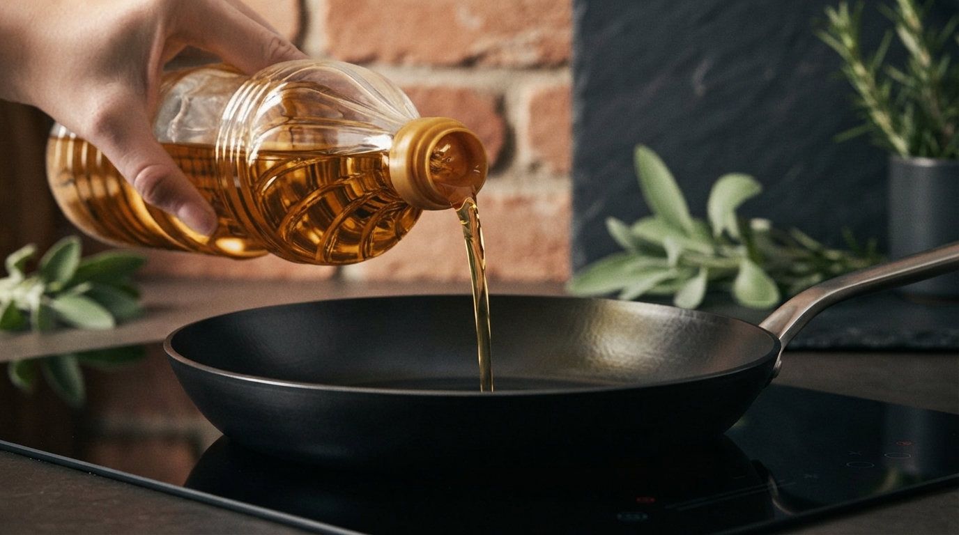 Editorial illustration for Smoke Point Isn't the Whole Story: How to Actually Choose a Cooking Oil for High Heat