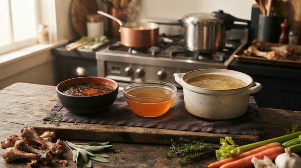 Editorial illustration for The Science of Stock: Why Simmering, Pressure Cooking, and Roasting Produce Different Results